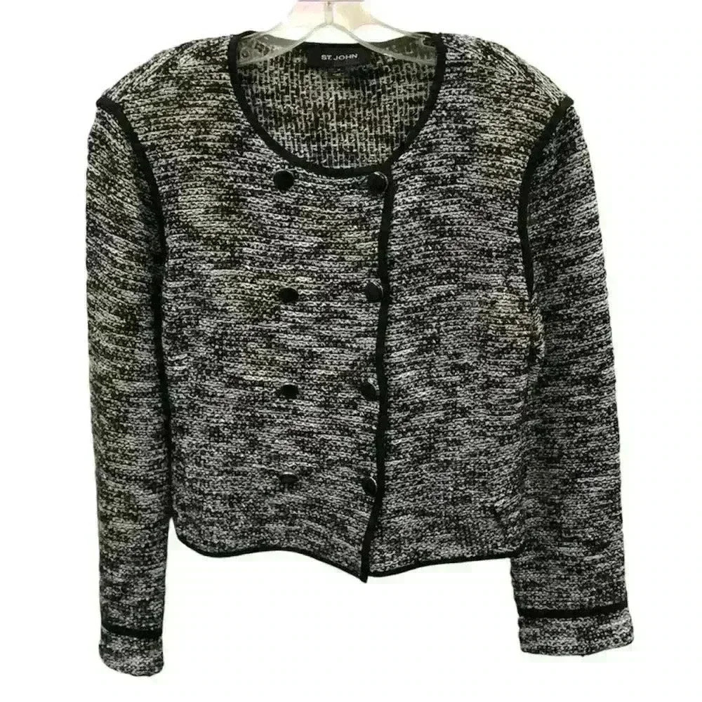 St. John Black Label Spacedye Boucle Blazer